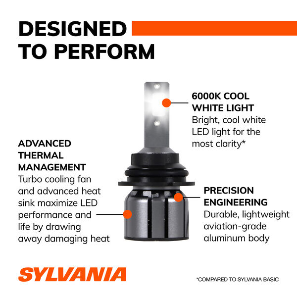 SYLVANIA 9007 LED Ultra Powersports & Fog Bulb, 2 Pack, , hi-res