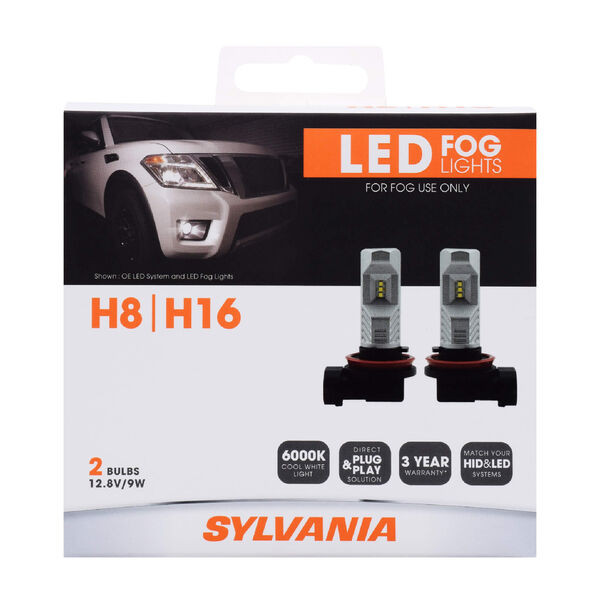 SYLVANIA H8 ZEVO LED Fog Bulb, 2 Pack, , hi-res