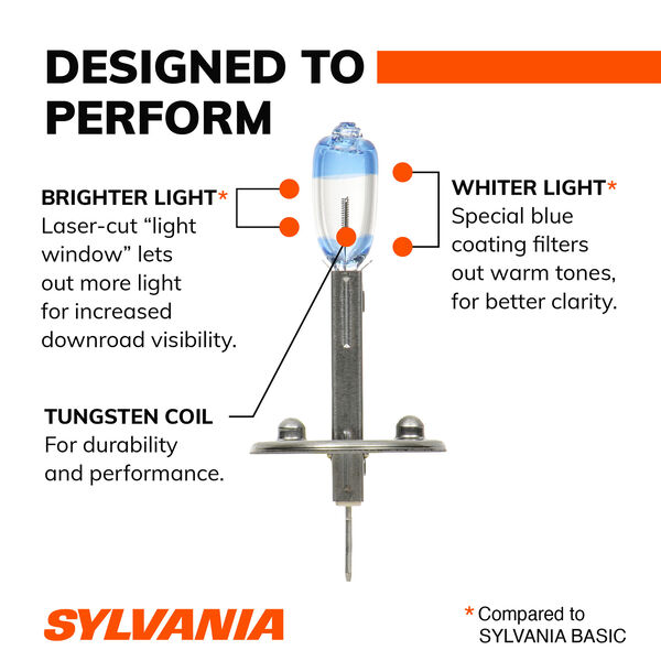 SYLVANIA H1 SilverStar ULTRA Halogen Headlight Bulb, 2 Pack, , hi-res