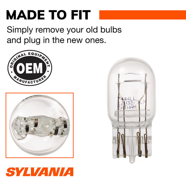 SYLVANIA 7444 Long Life Mini Bulb, 2 Pack, , hi-res