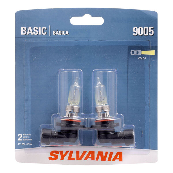 SYLVANIA 9005 Basic Halogen Headlight Bulb, 2 Pack