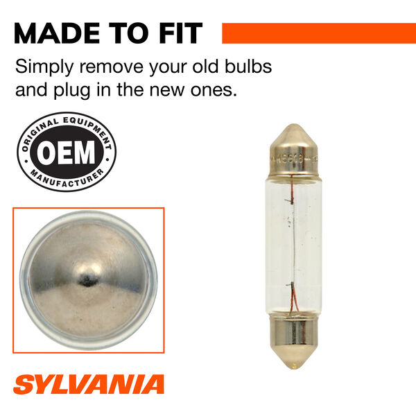 SYLVANIA 6411 Long Life Mini Bulb, 2 Pack, , hi-res