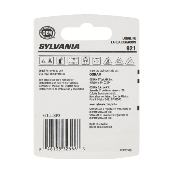 SYLVANIA 921 Long Life Mini Bulb, 2 Pack, , hi-res