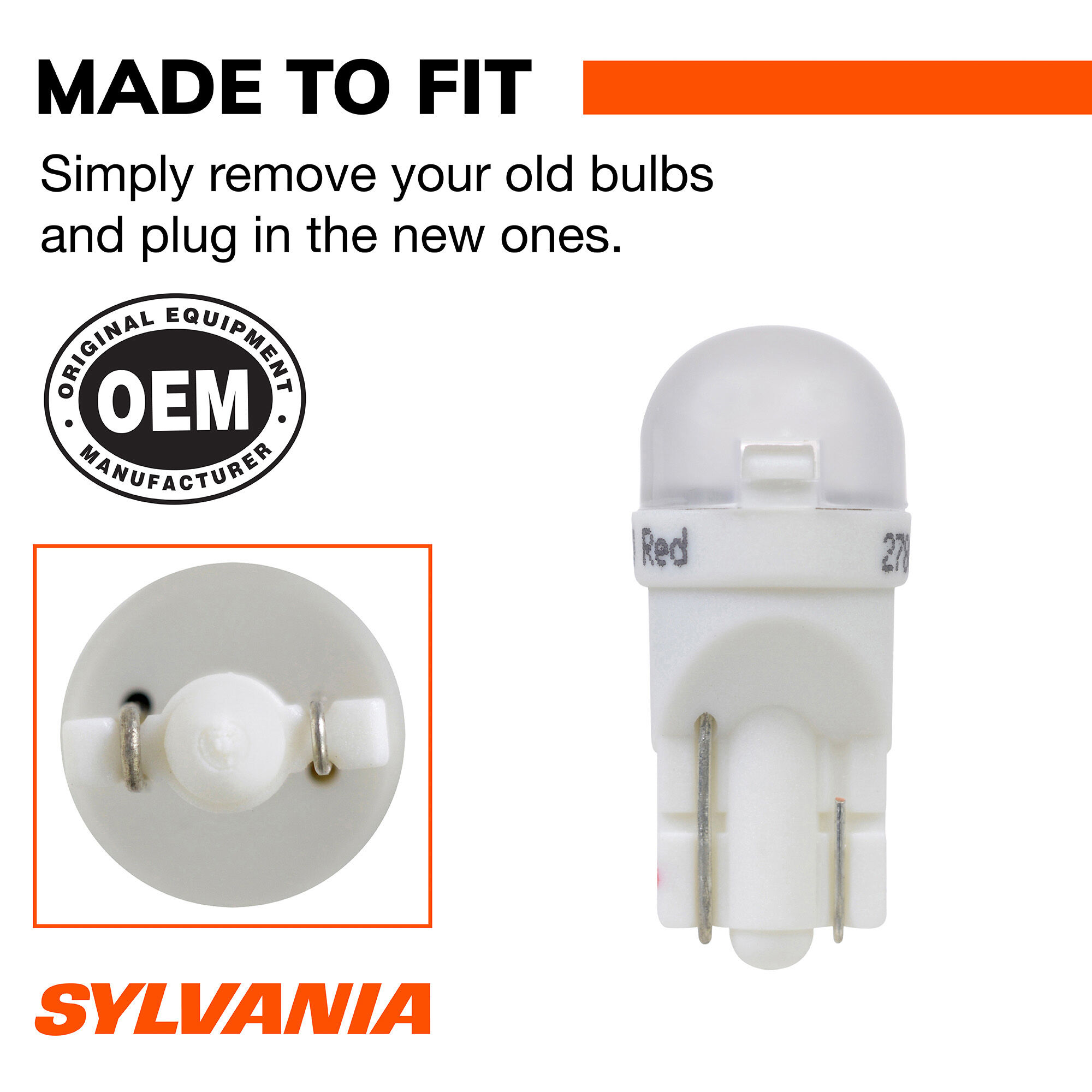 SYLVANIA 168R RED SYL LED Mini Bulb, 2 Pack