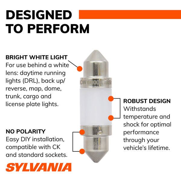 SYLVANIA 6418 WHITE ZEVO LED Mini, 1 Pack, , hi-res