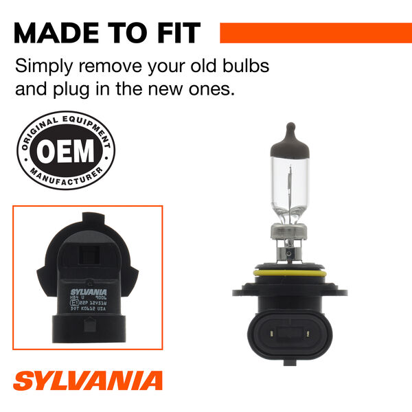 SYLVANIA 9006 Basic Halogen Headlight Bulb, 2 Pack, , hi-res