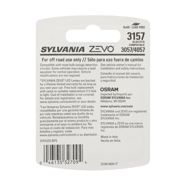 SYLVANIA 3157 WHITE ZEVO LED Mini, 2 Pack, , hi-res