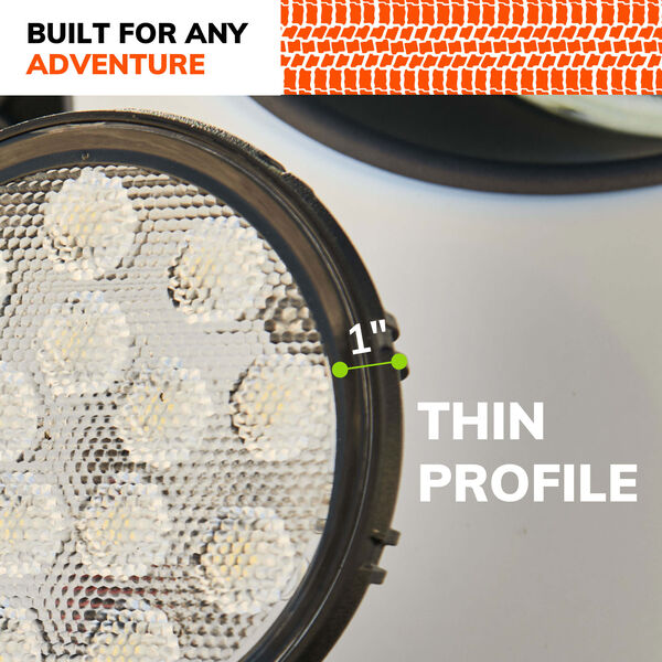 SYLVANIA Rugged 4 Inch LED Pod Round - FLood, , hi-res