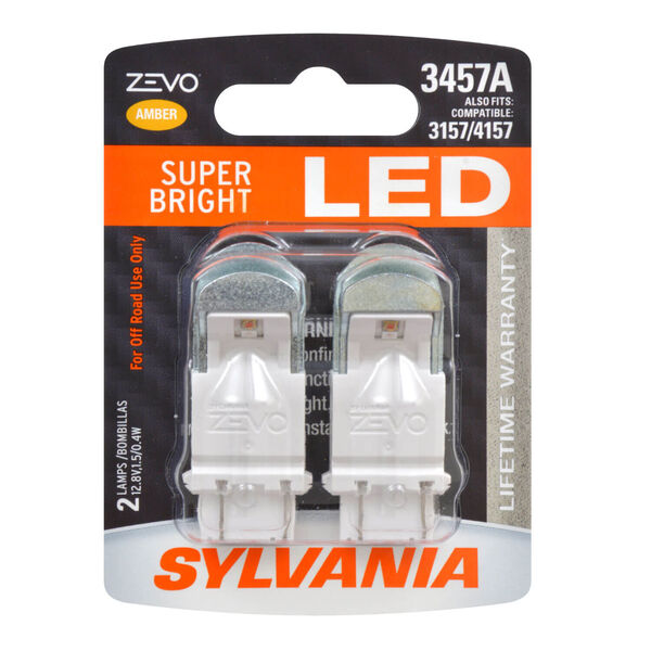 SYLVANIA 3457A AMBER ZEVO LED Mini, 2 Pack, , hi-res