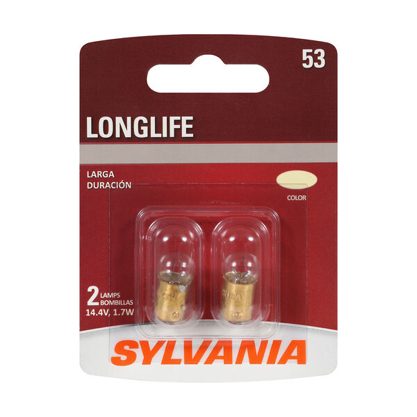 SYLVANIA 53 Long Life Mini Bulb, 2 Pack, , hi-res