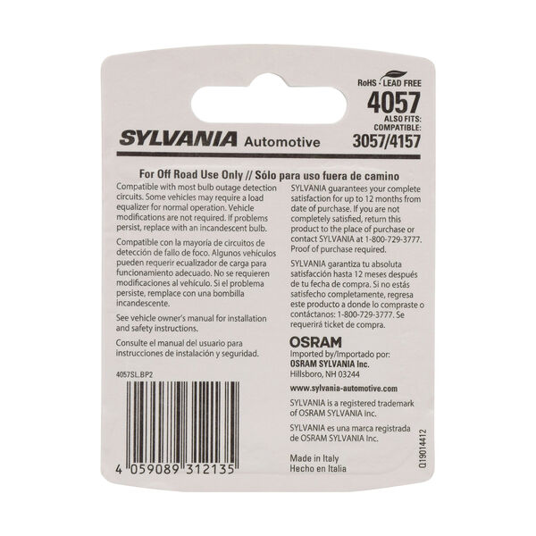 SYLVANIA 4057 WHITE SYL LED Mini Bulb, 2 Pack, , hi-res