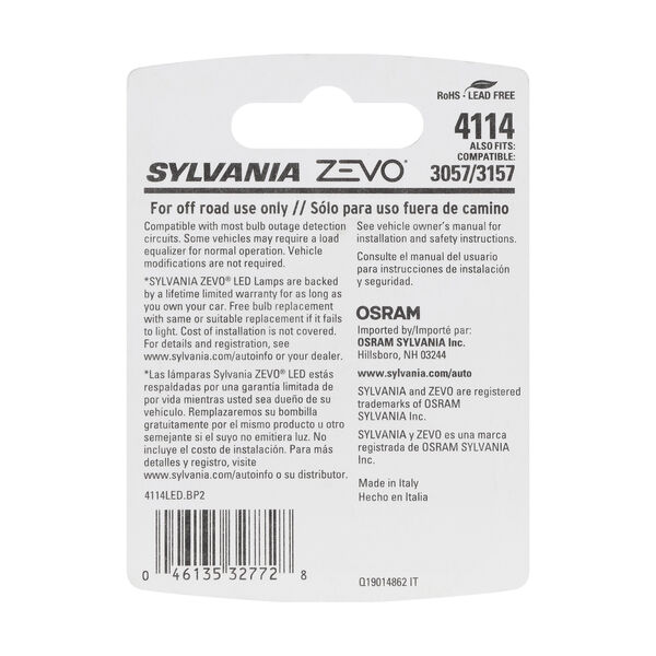 SYLVANIA 4114 WHITE ZEVO LED Mini, 2 Pack, , hi-res