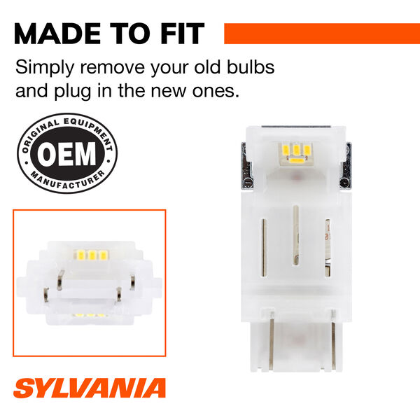 SYLVANIA 3157 WHITE SYL LED Mini Bulb, 2 Pack, , hi-res