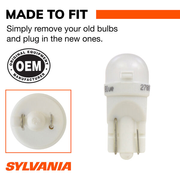 SYLVANIA 158B BLUE LED Mini Bulb, 2 Pack, , hi-res