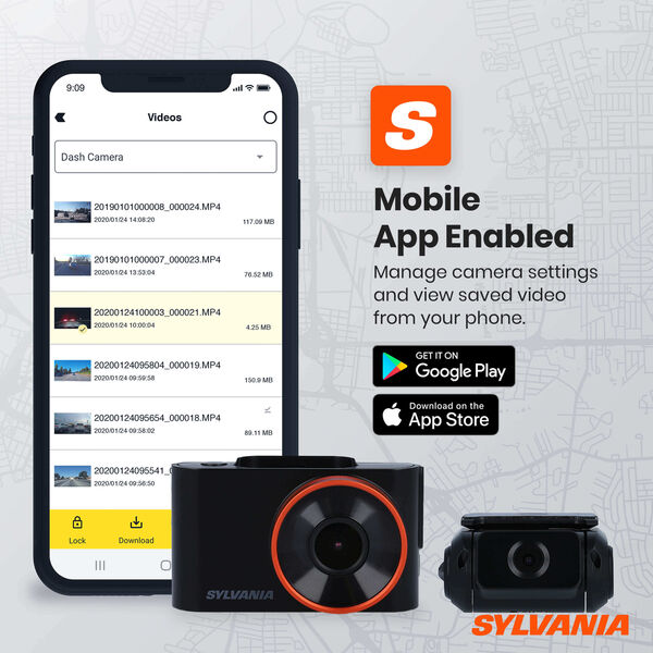 SYLVANIA Roadsight Dash Camera Pro + Rear Bundle, , hi-res