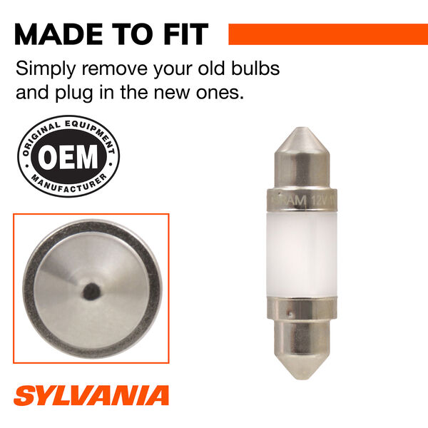 SYLVANIA DE3425 WHITE ZEVO LED Mini, 1 Pack, , hi-res