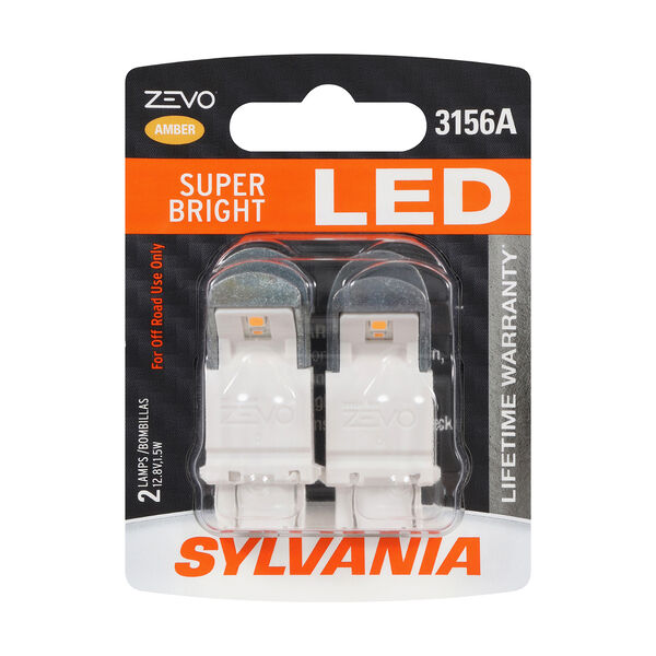 SYLVANIA 3156A AMBER ZEVO LED Mini, 2 Pack, , hi-res