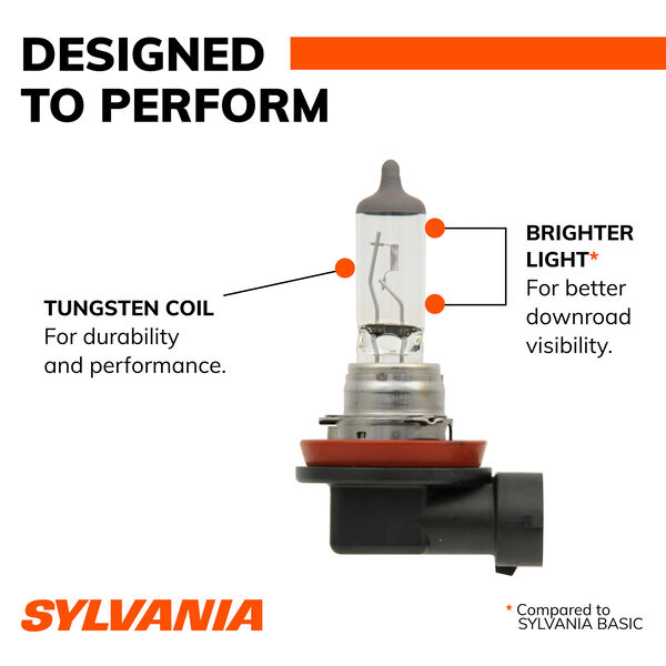 SYLVANIA H11 XtraVision Halogen Headlight Bulb, 2 Pack, , hi-res