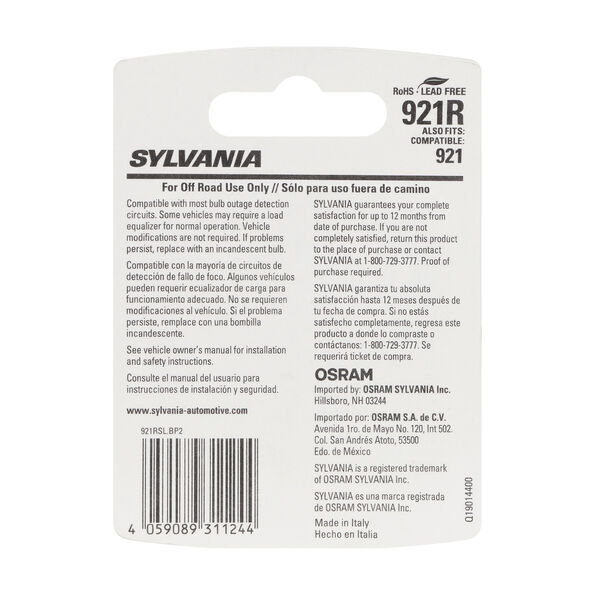 SYLVANIA 921 RED LED Mini Bulb, 2 Pack, , hi-res