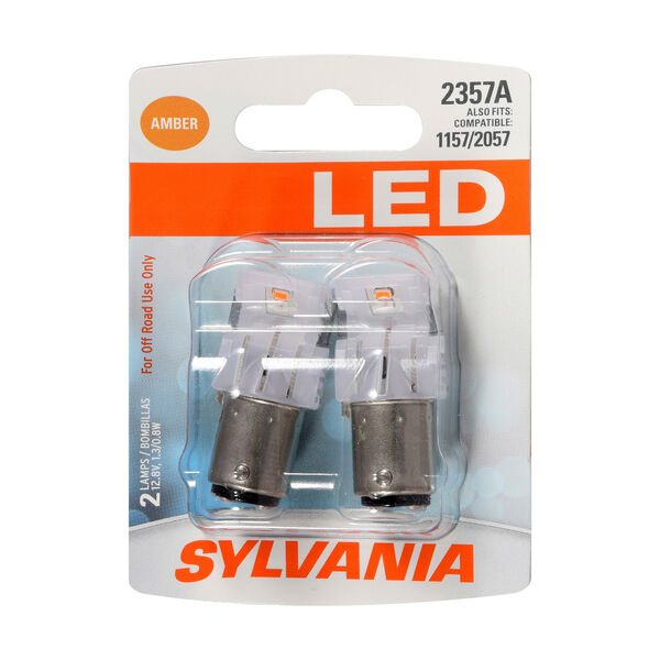 SYLVANIA 2357A AMBER SYL LED Mini Bulb Mini Bulb, 2 Pack, , hi-res