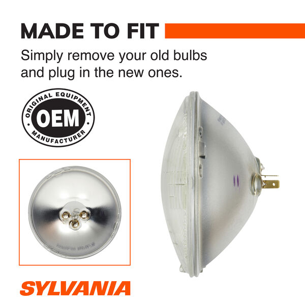 SYLVANIA H6024 XtraVision Sealed Beam Headlight, 1 Pack, , hi-res