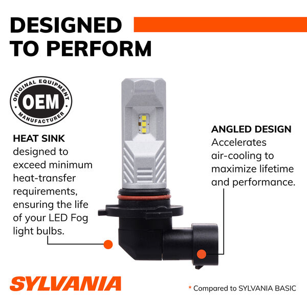 SYLVANIA 9145 ZEVO LED Fog Bulb, 2 Pack, , hi-res
