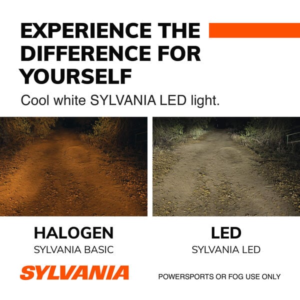 SYLVANIA 9003 LED Fog & Powersports Bulb, 2 Pack, , hi-res