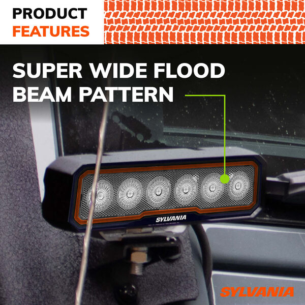 SYLVANIA Rugged 6 Inch LED Light Bar - Flood, , hi-res