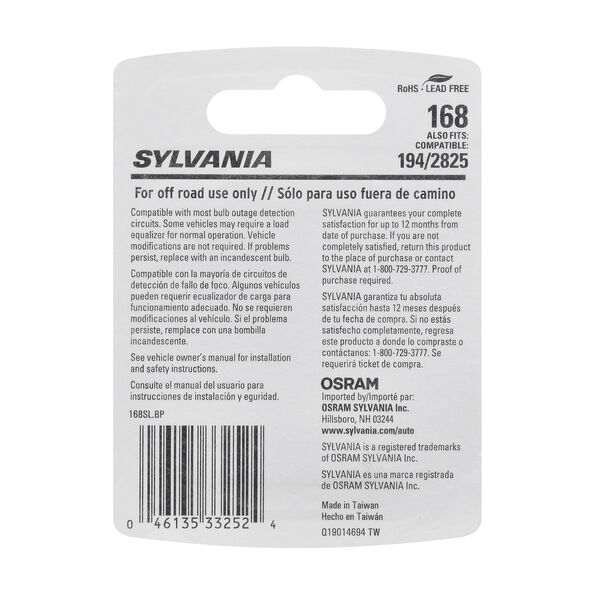 SYLVANIA 168 WHITE SYL LED Mini Bulb, 1 Pack, , hi-res