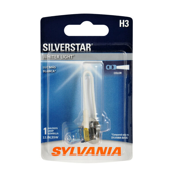 SYLVANIA H3 SilverStar Halogen Headlight Bulb, 1 Pack, , hi-res