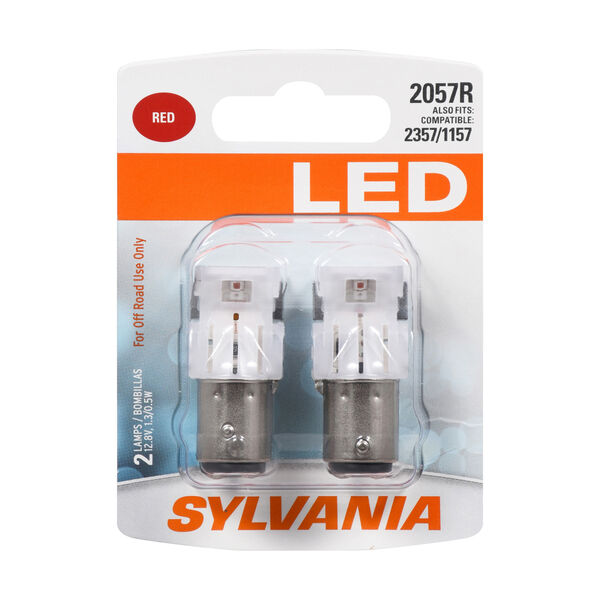 SYLVANIA 2057R RED SYL LED Mini Bulb, 2 Pack, , hi-res