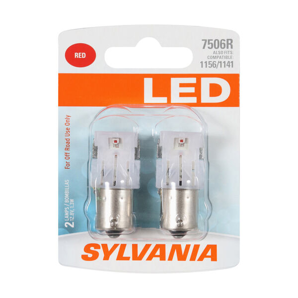 SYLVANIA 7506R RED SYL LED Mini Bulb, 2 Pack, , hi-res