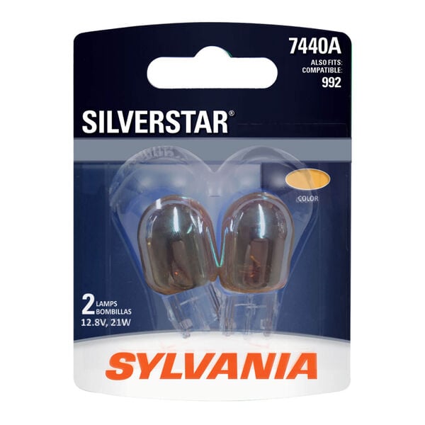 SYLVANIA 7440A SilverStar Mini Bulb, 2 Pack, , hi-res