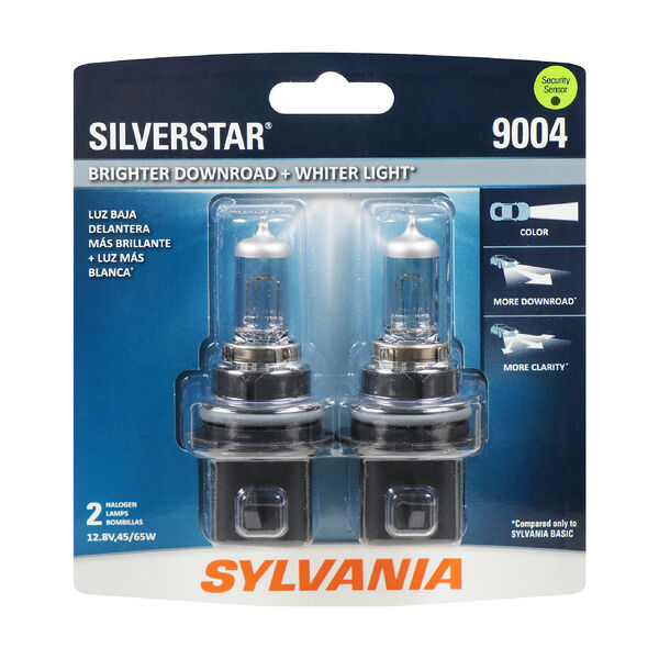 SYLVANIA 9004 SilverStar Halogen Headlight Bulb, 2 Pack, , hi-res