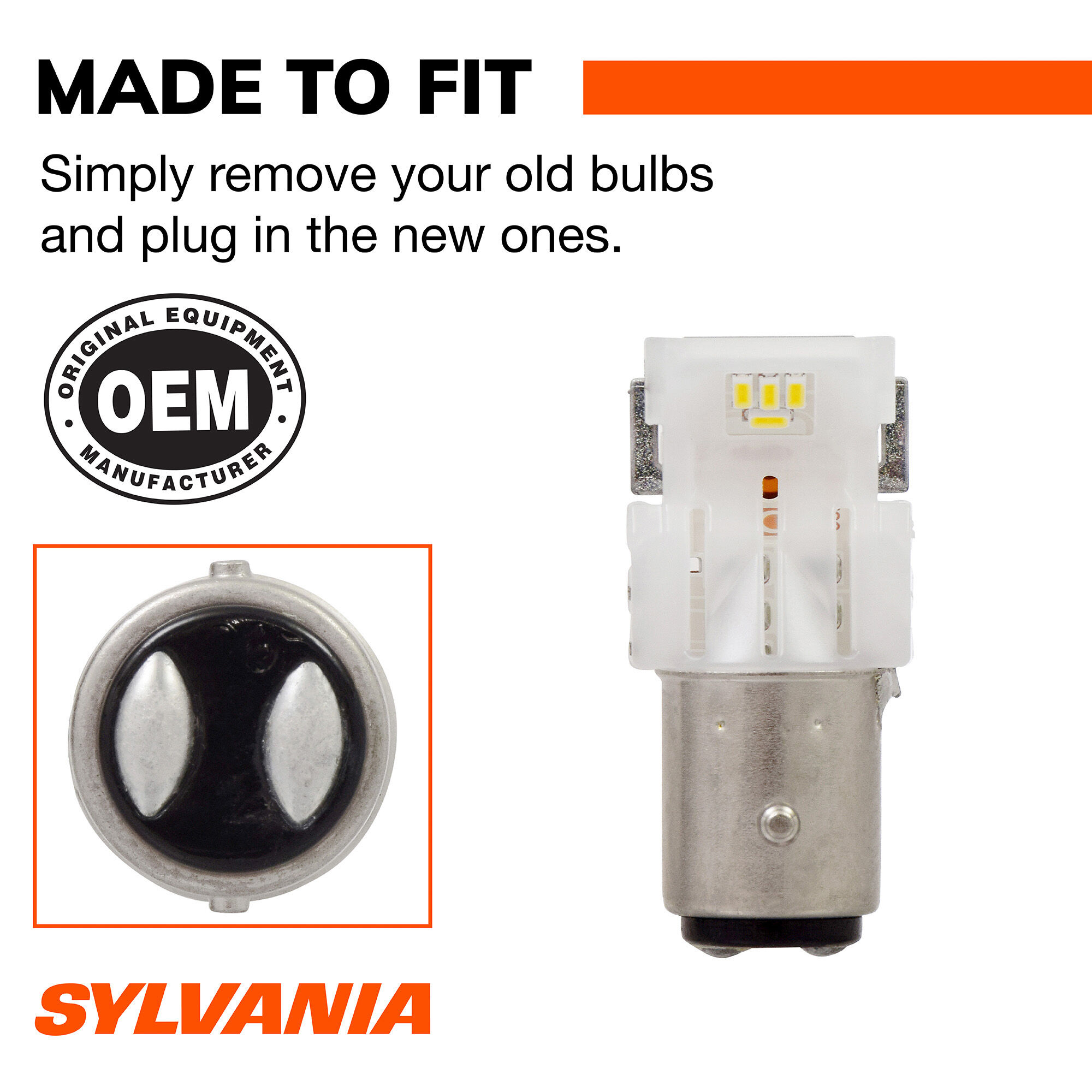 SYLVANIA 2057 WHITE SYL LED Mini Bulb, 2 Pack