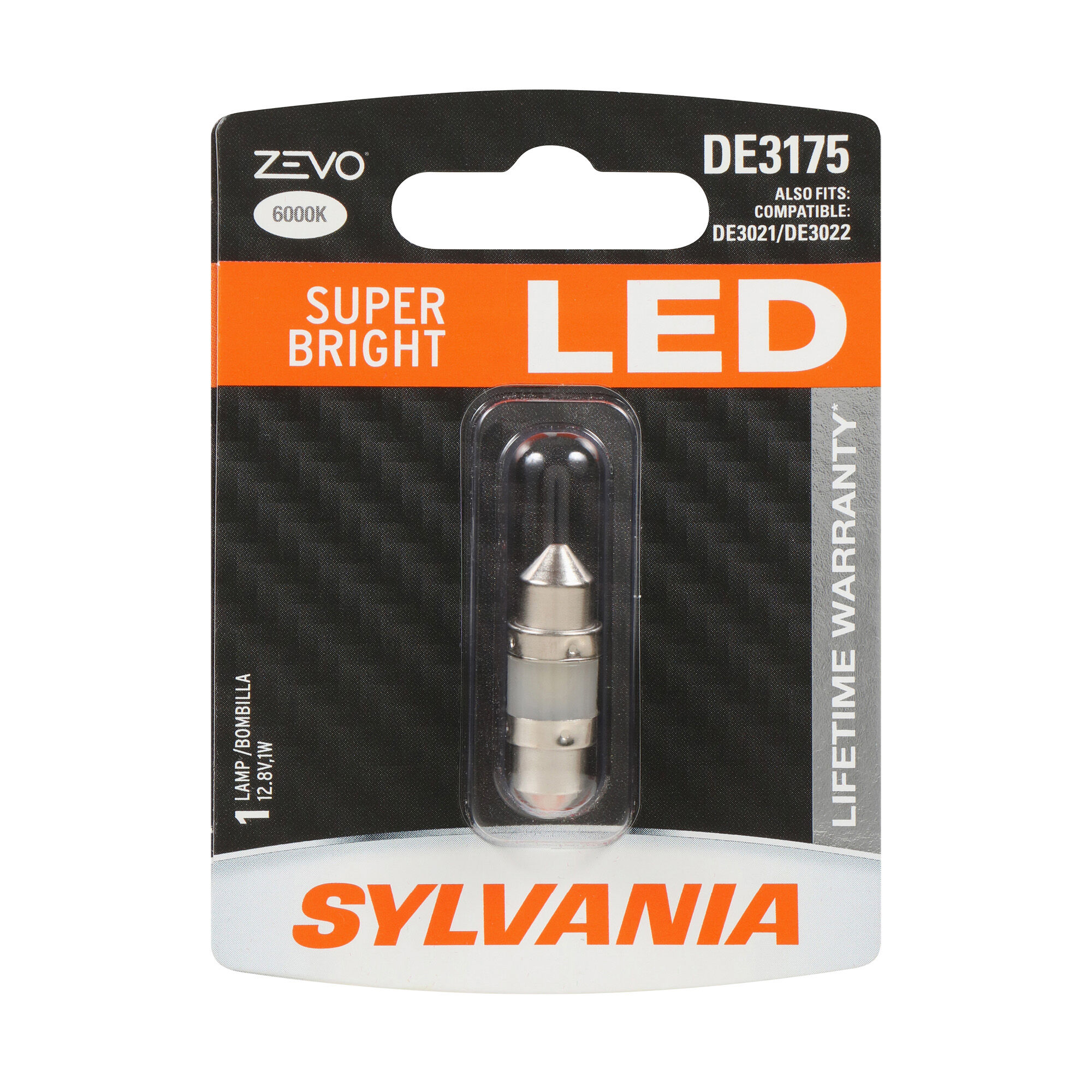 SYLVANIA DE3175 WHITE ZEVO LED Mini, 1 Pack
