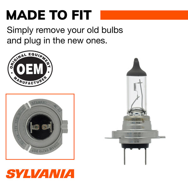 SYLVANIA H7 Basic Halogen Headlight Bulb, 1 Pack, , hi-res