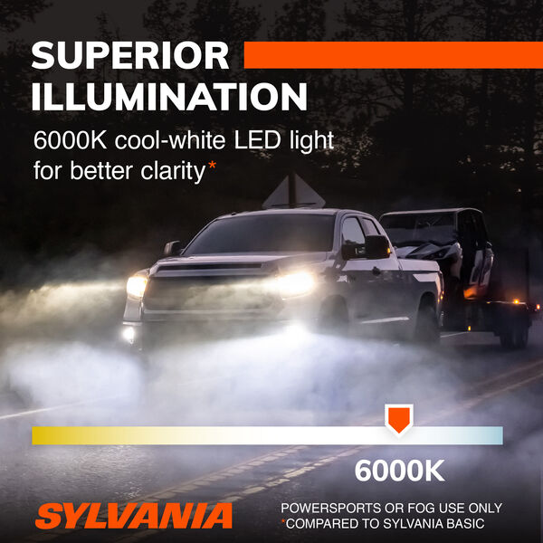 SYLVANIA H13 LED Fog & Powersports Bulb, 2 Pack, , hi-res