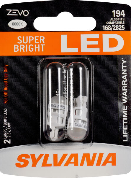 SYLVANIA 194 WHITE ZEVO LED Mini, 2 Pack, , hi-res