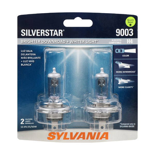 SYLVANIA 9003 SilverStar Halogen Headlight Bulb, 2 Pack, , hi-res