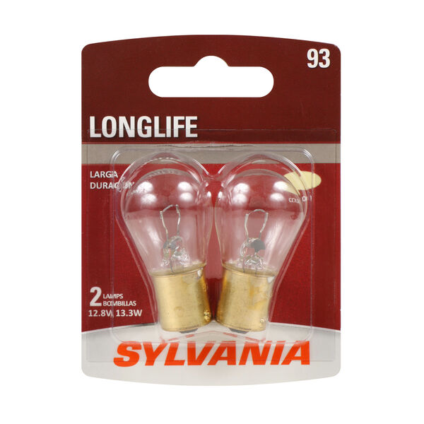 SYLVANIA 93 Long Life Mini Bulb, 2 Pack, , hi-res