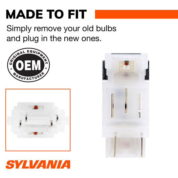 SYLVANIA 3157R RED SYL LED Mini Bulb, 2 Pack, , hi-res