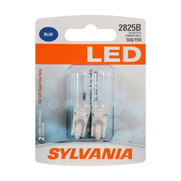 SYLVANIA 2825B BLUE LED Mini Bulb, 2 Pack, , hi-res