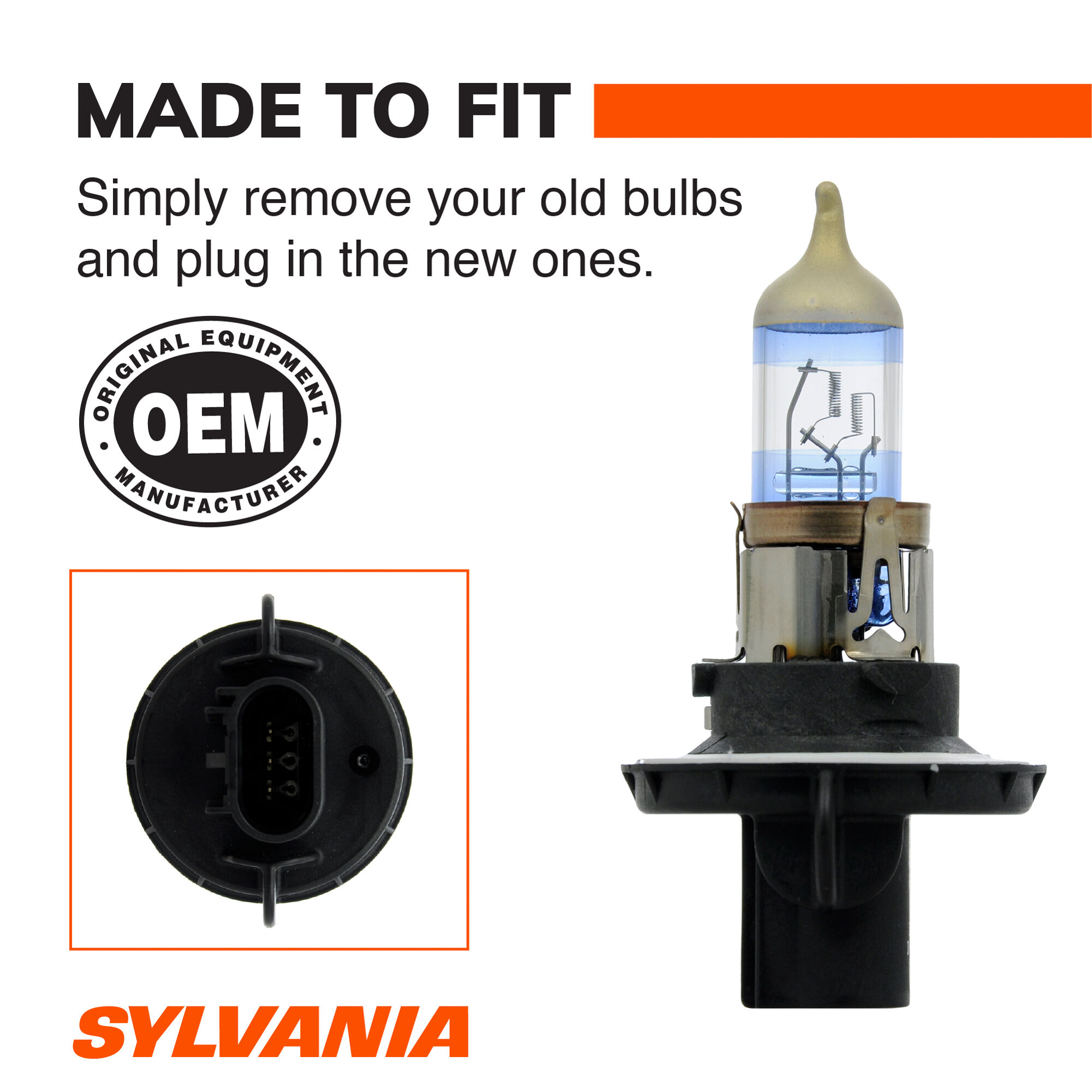 SYLVANIA H13 SilverStar ULTRA Halogen Headlight Bulb, 2 Pack