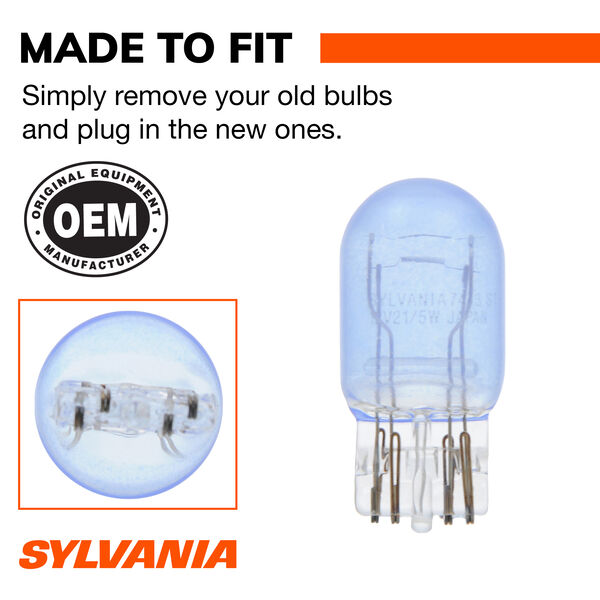 SYLVANIA 7443 SilverStar Mini Bulb, 2 Pack, , hi-res