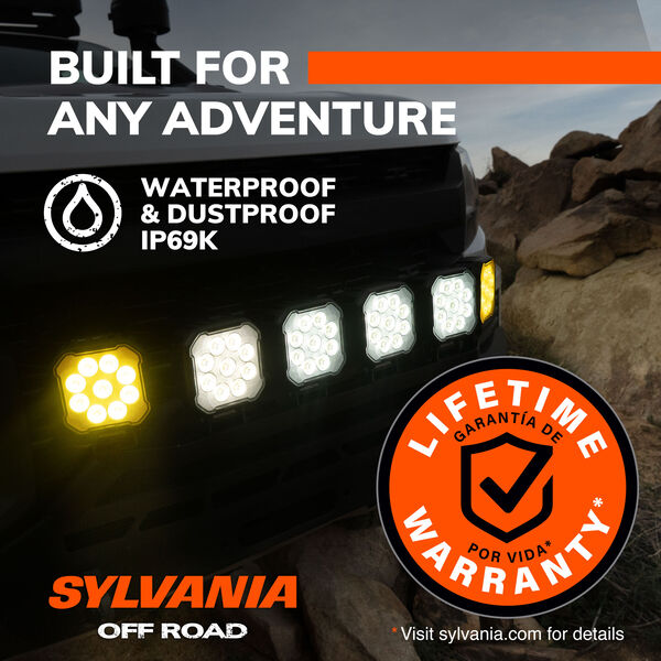 SYLVANIA 4" Rugged Cube LED Flood Light Pod Yellow, , hi-res