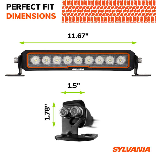 SYLVANIA Rugged 10 Inch LED Light Bar - Flood, , hi-res