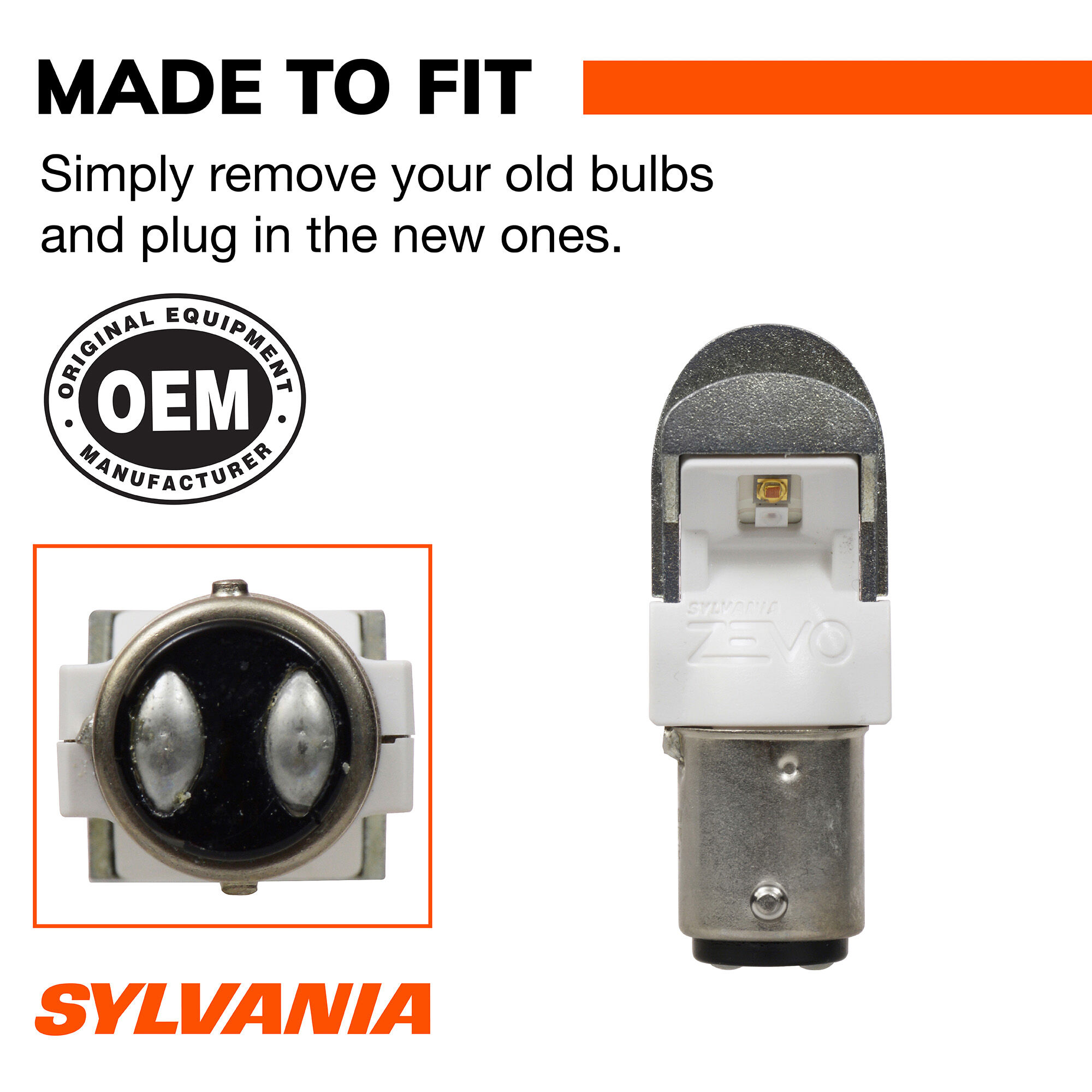 SYLVANIA 2057R RED ZEVO LED Mini, 2 Pack