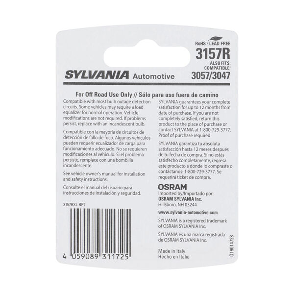 SYLVANIA 3157 WHITE SYL LED Mini Bulb, 2 Pack, , hi-res