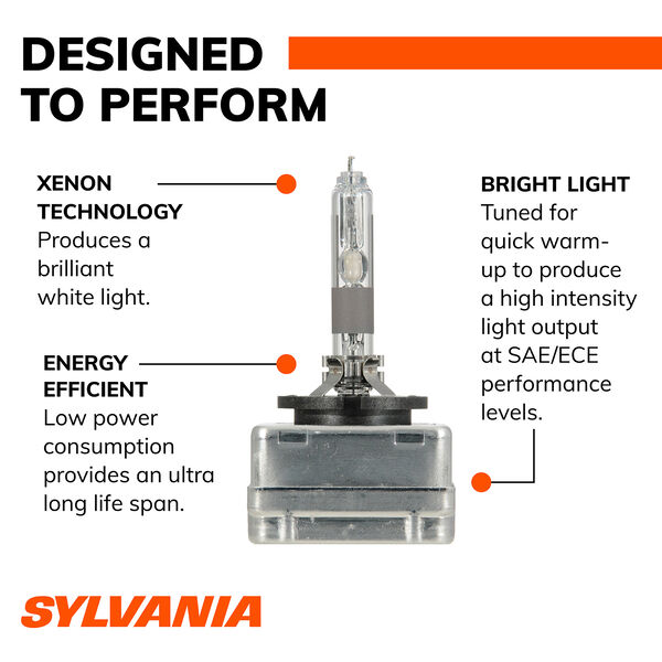 SYLVANIA D3R Basic HID Headlight Bulb, 1 Pack, , hi-res